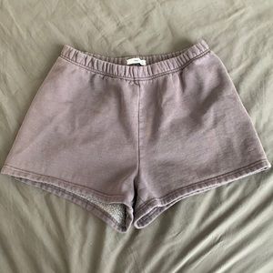 Aritzia TNA cozy fleece shorts